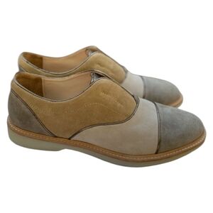 New Johnston & Murphy 💯 Suede Leather Oxfords Preppy Quiet Luxury Crepe Sole 10